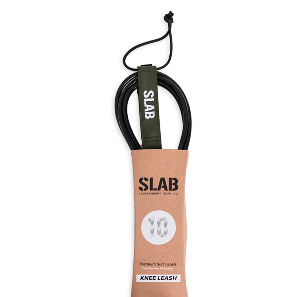 LEASH SLAB COMP KNEE 10'0 x 7mm - Noir/Army