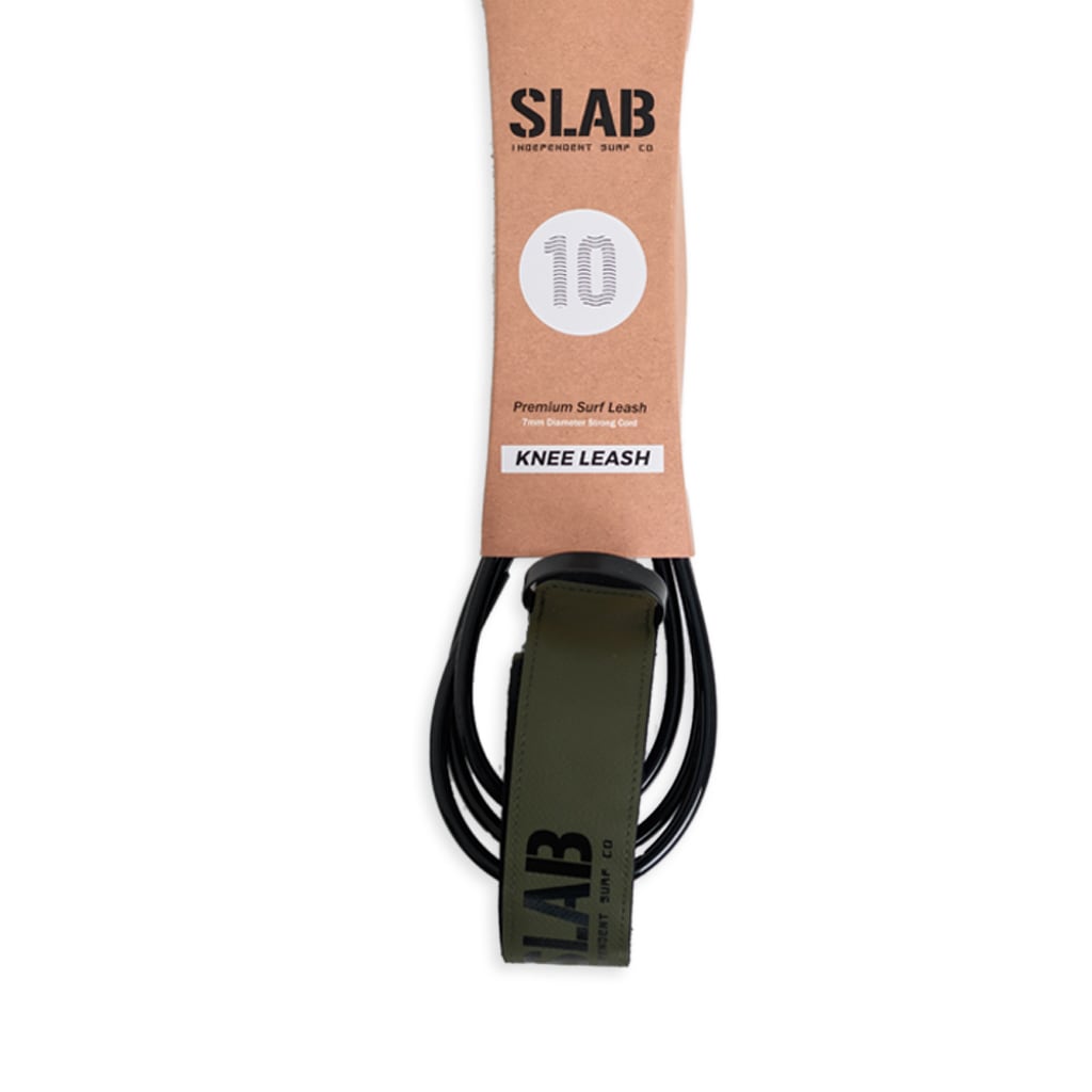 LEASH SLAB COMP KNEE 10'0 x 7mm - Noir/Army