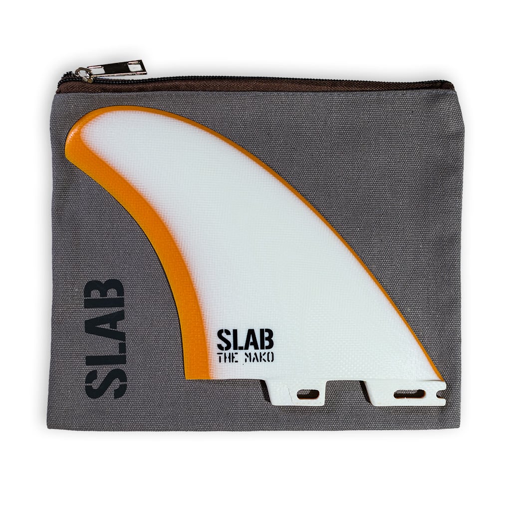 SLAB Twins THE MAKO fins - White/Amber - 2 Tabs Click