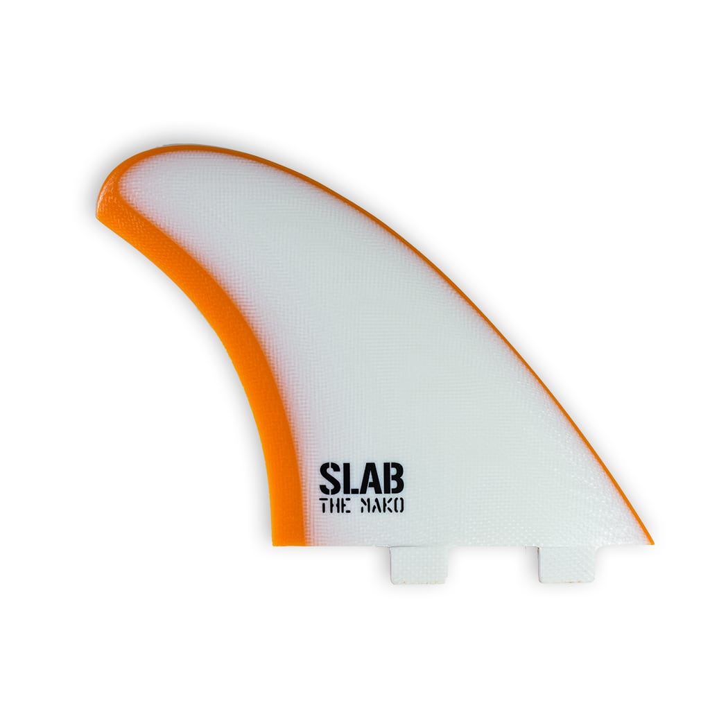 SLAB Twins THE MAKO fins - White/Amber - FCS