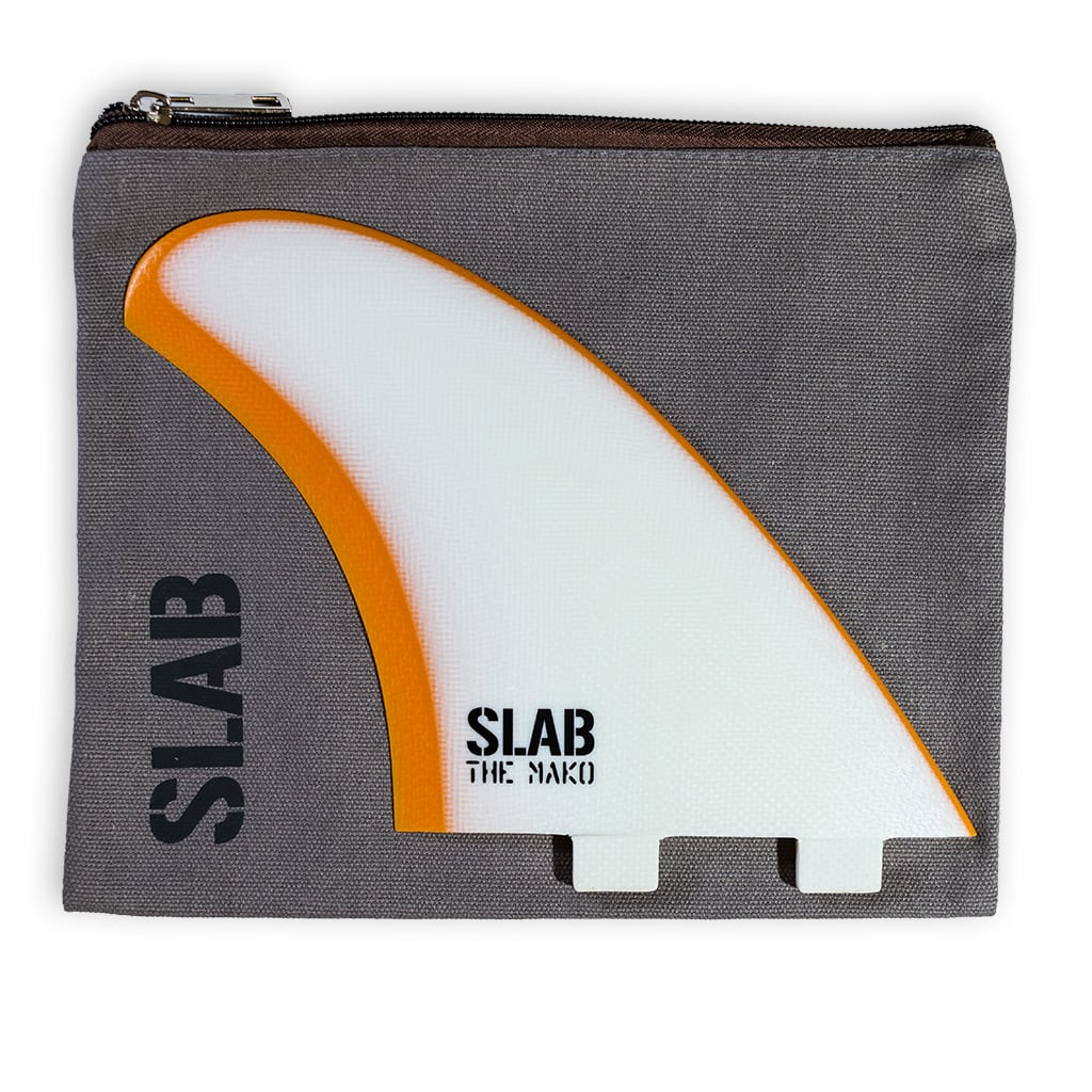 SLAB Twins THE MAKO fins - White/Amber - FCS
