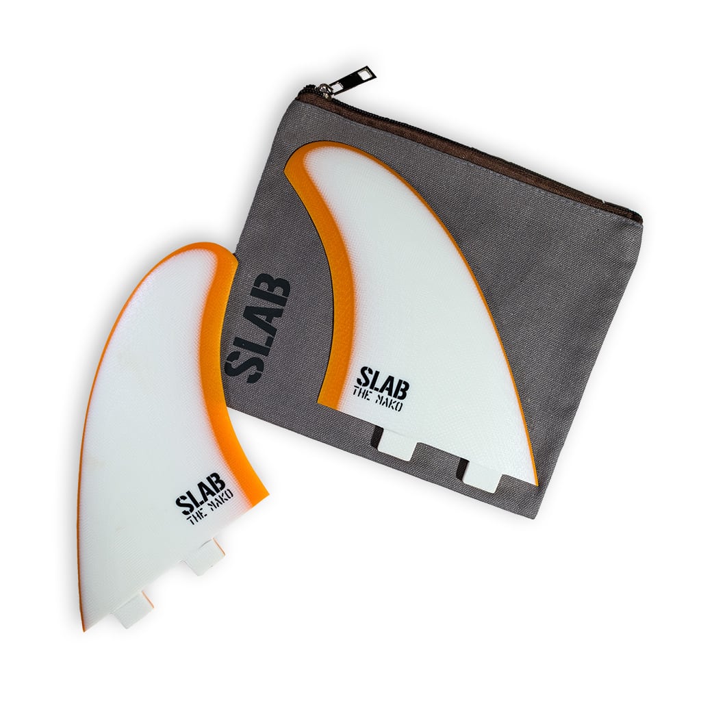 SLAB Twins THE MAKO fins - White/Amber - FCS