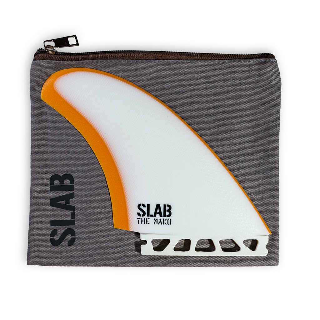 SLAB Twins THE MAKO fins - White/Amber - Futures