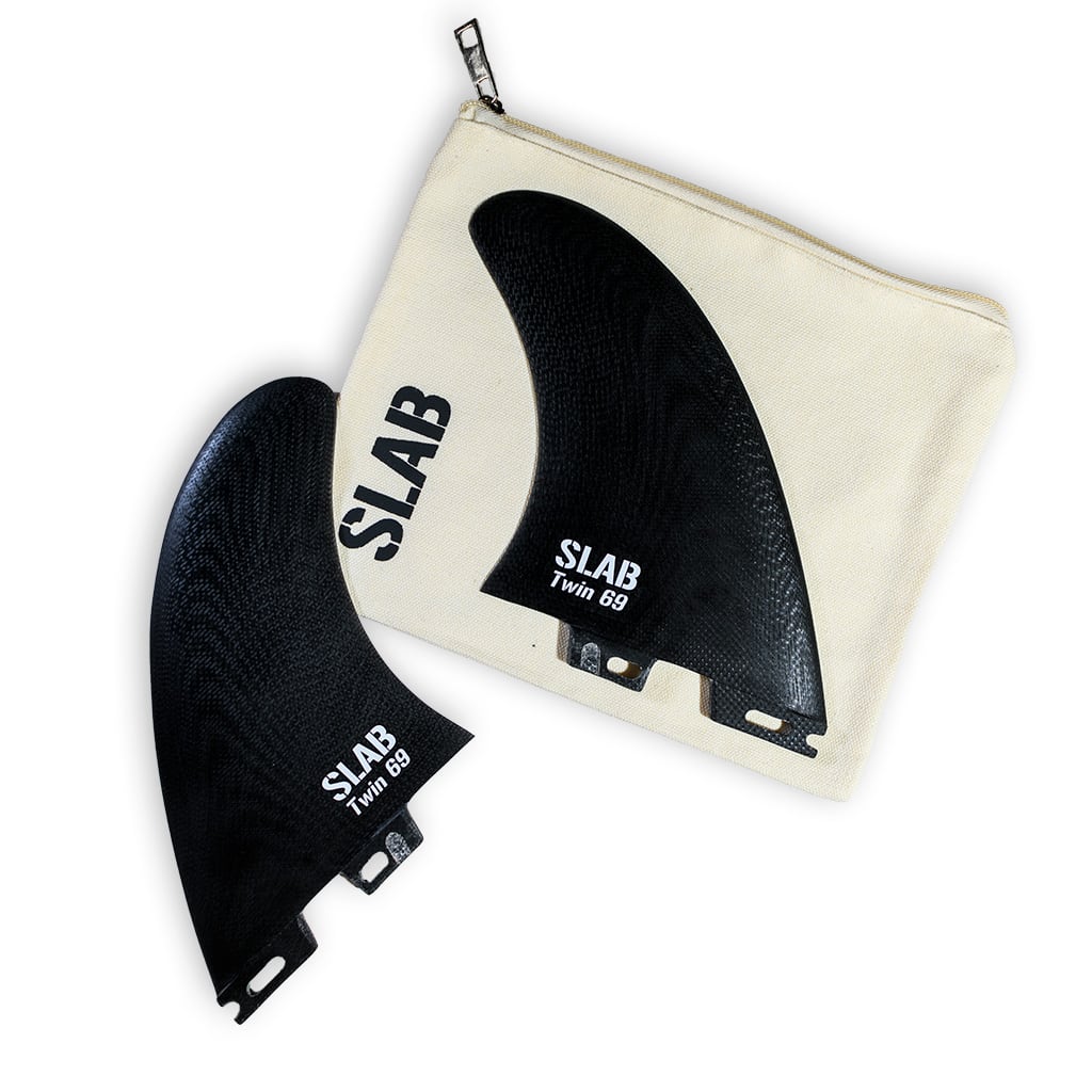 SLAB Twins 69 MR Fins - Black - 2 Tabs Click
