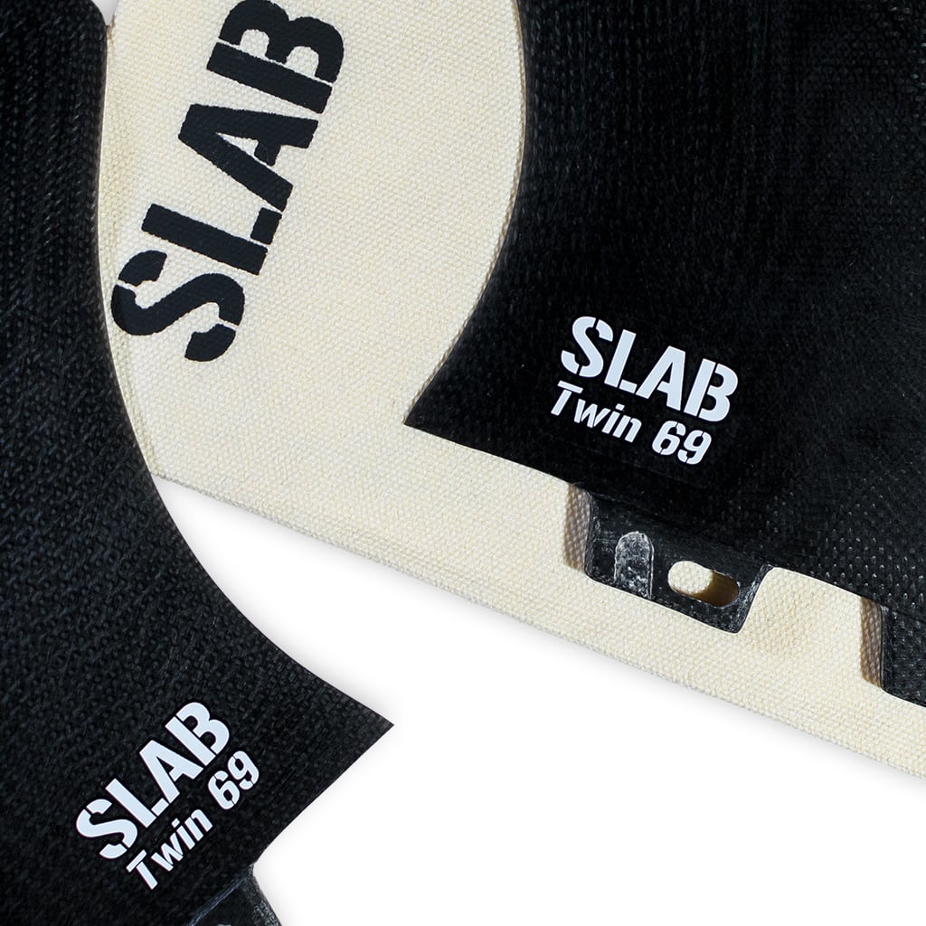 SLAB Twins 69 MR Fins - Black - 2 Tabs Click