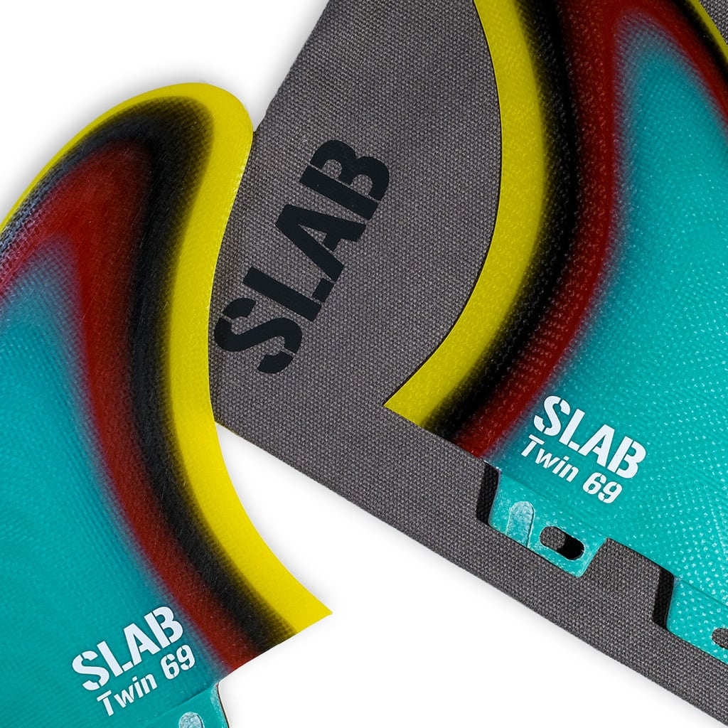 SLAB Twins 69 MR Fins - Raimbow - 2 Tabs Click