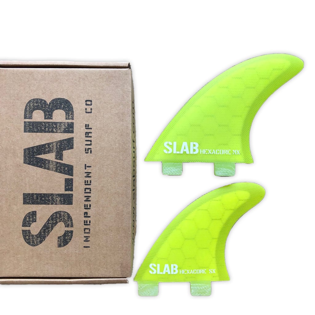 SLAB QUAD HEXACORE fins - Full Yellow - FCS
