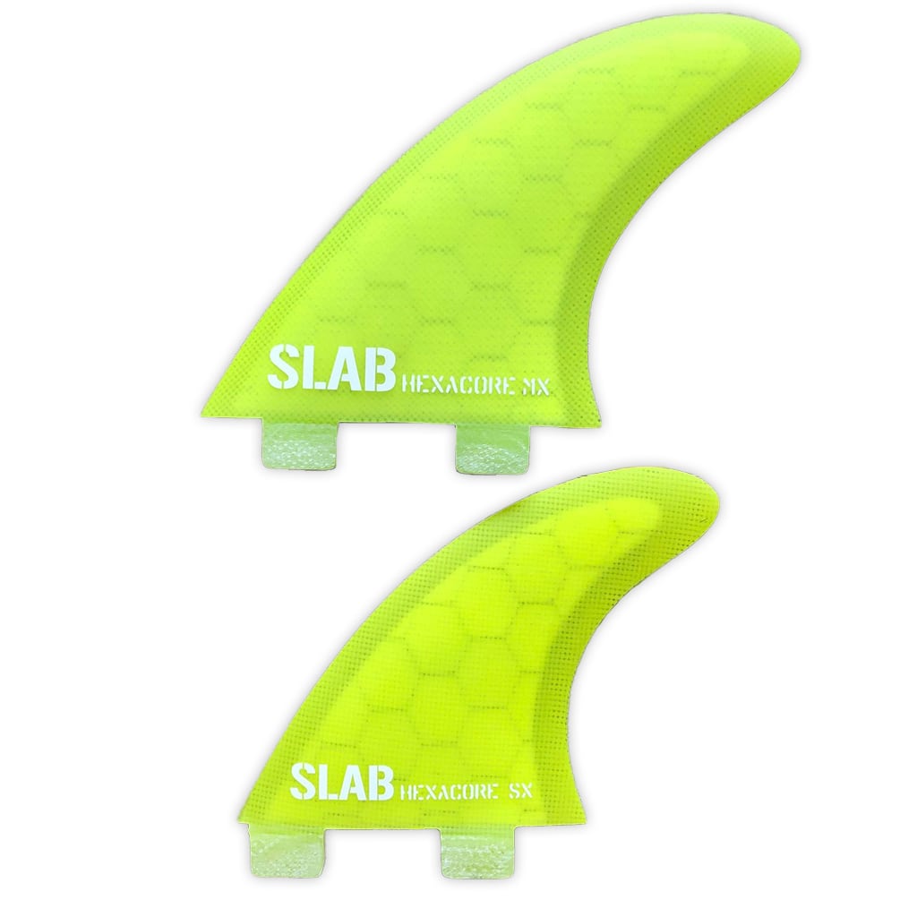 SLAB QUAD HEXACORE fins - Full Yellow - FCS