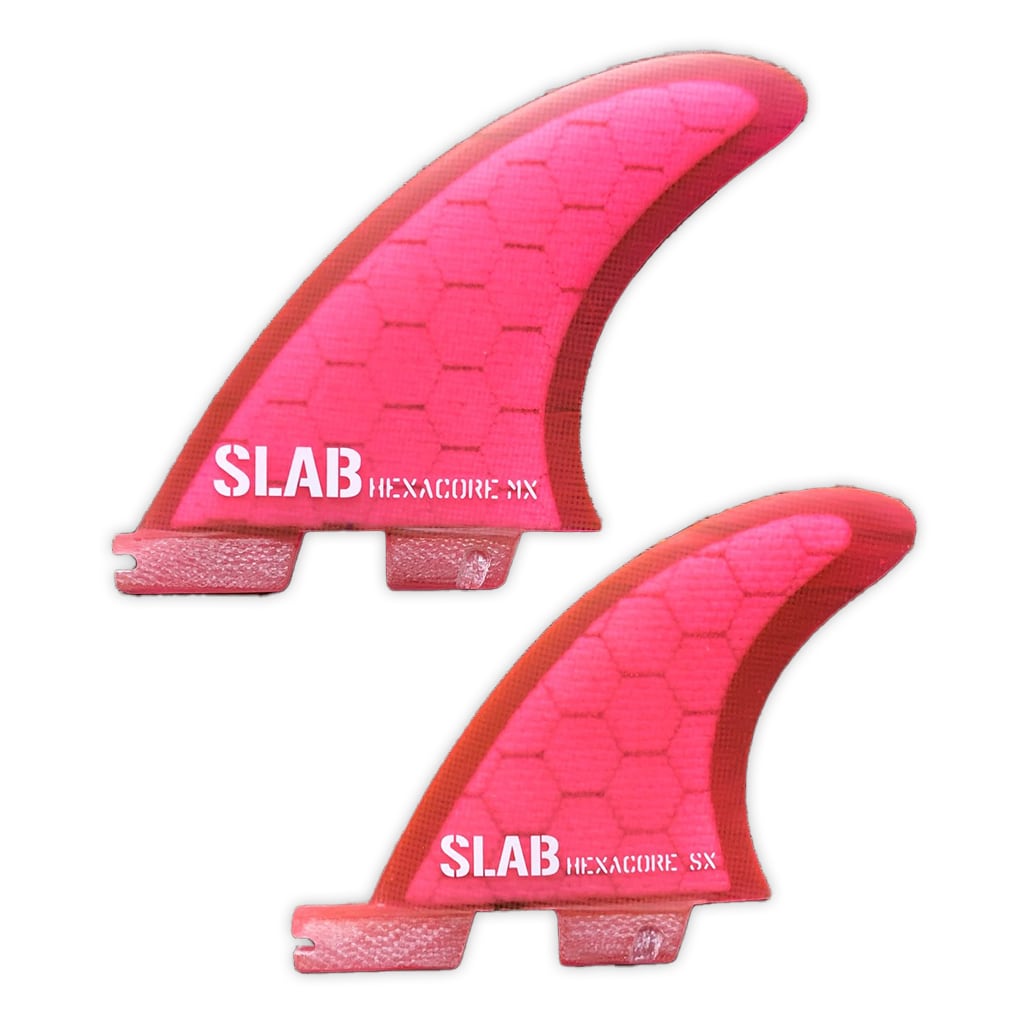 SLAB QUAD HEXACORE Fins - Full Pink - 2 Tabs Click