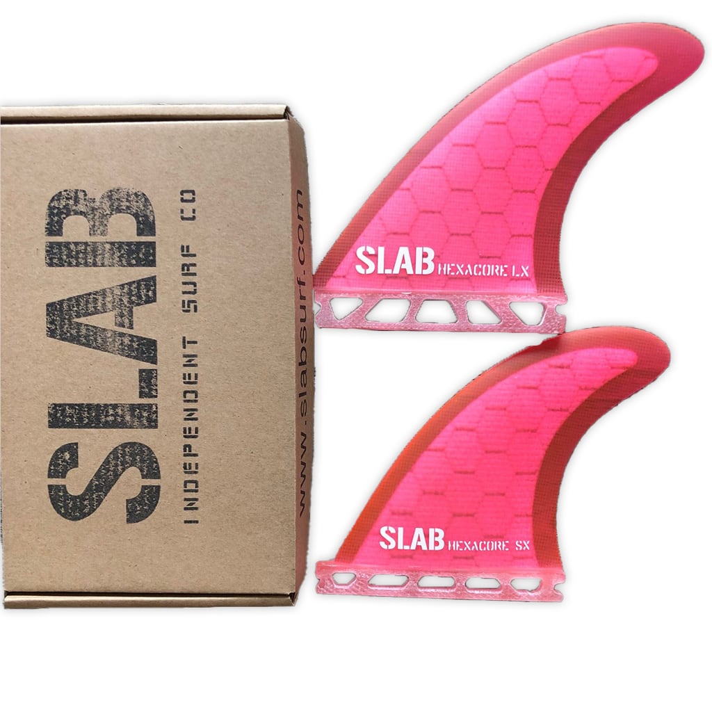 SLAB QUAD HEXACORE fins - Full Pink - Futures