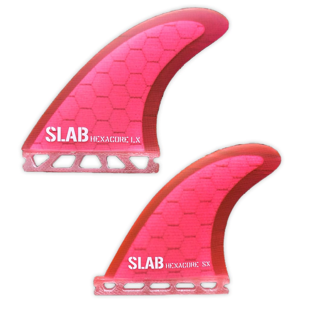 SLAB QUAD HEXACORE fins - Full Pink - Futures