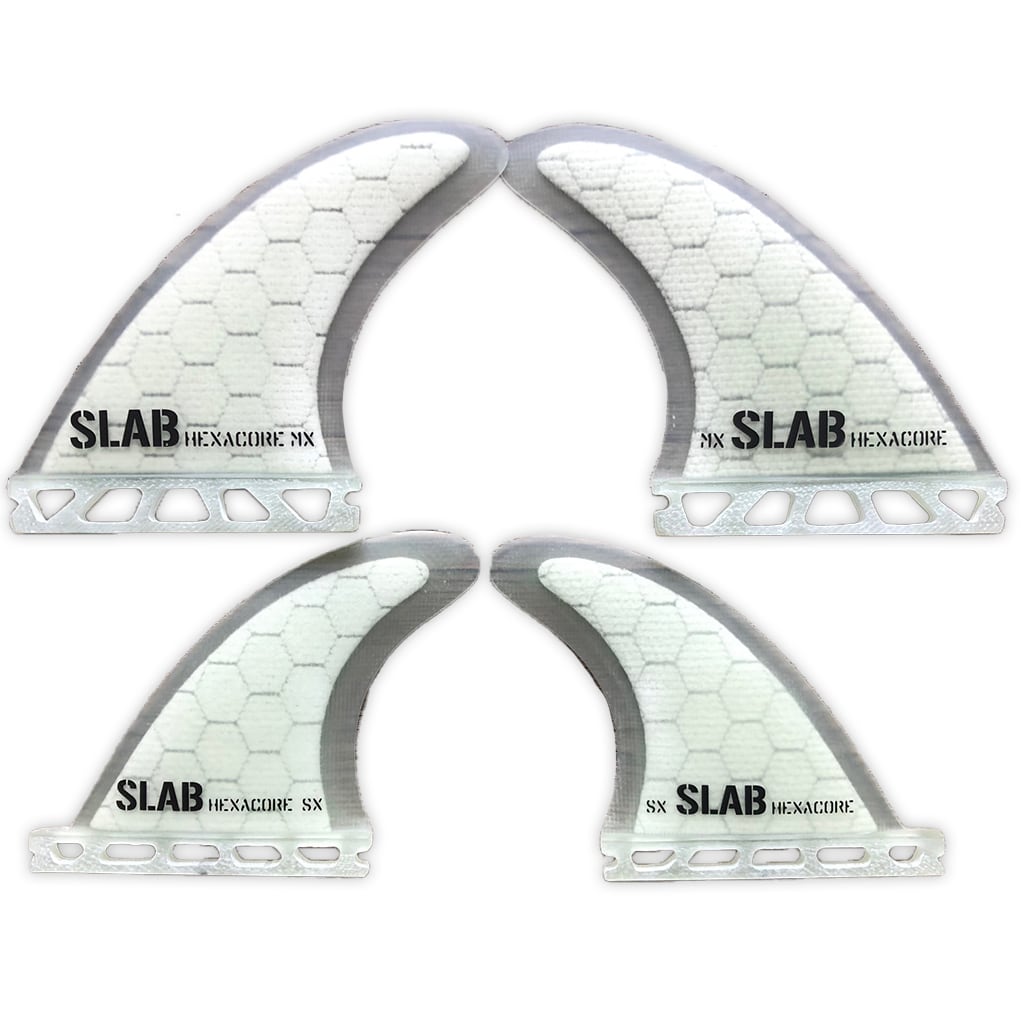 SLAB QUAD HEXACORE fins - Full White - Futures