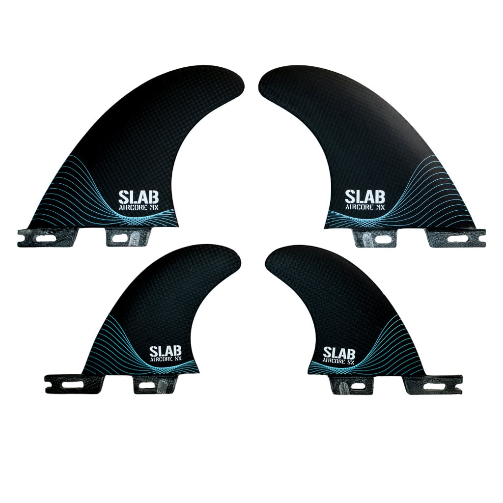 SLAB QUAD CARBON AIRCORE Fins - 2 Tabs Click