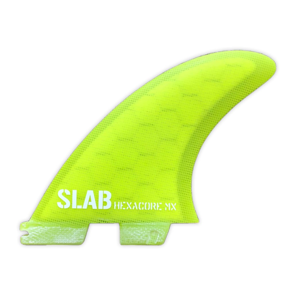 SLAB THRUSTER HEXACORE fins - Full Yellow - 2 Tabs Click