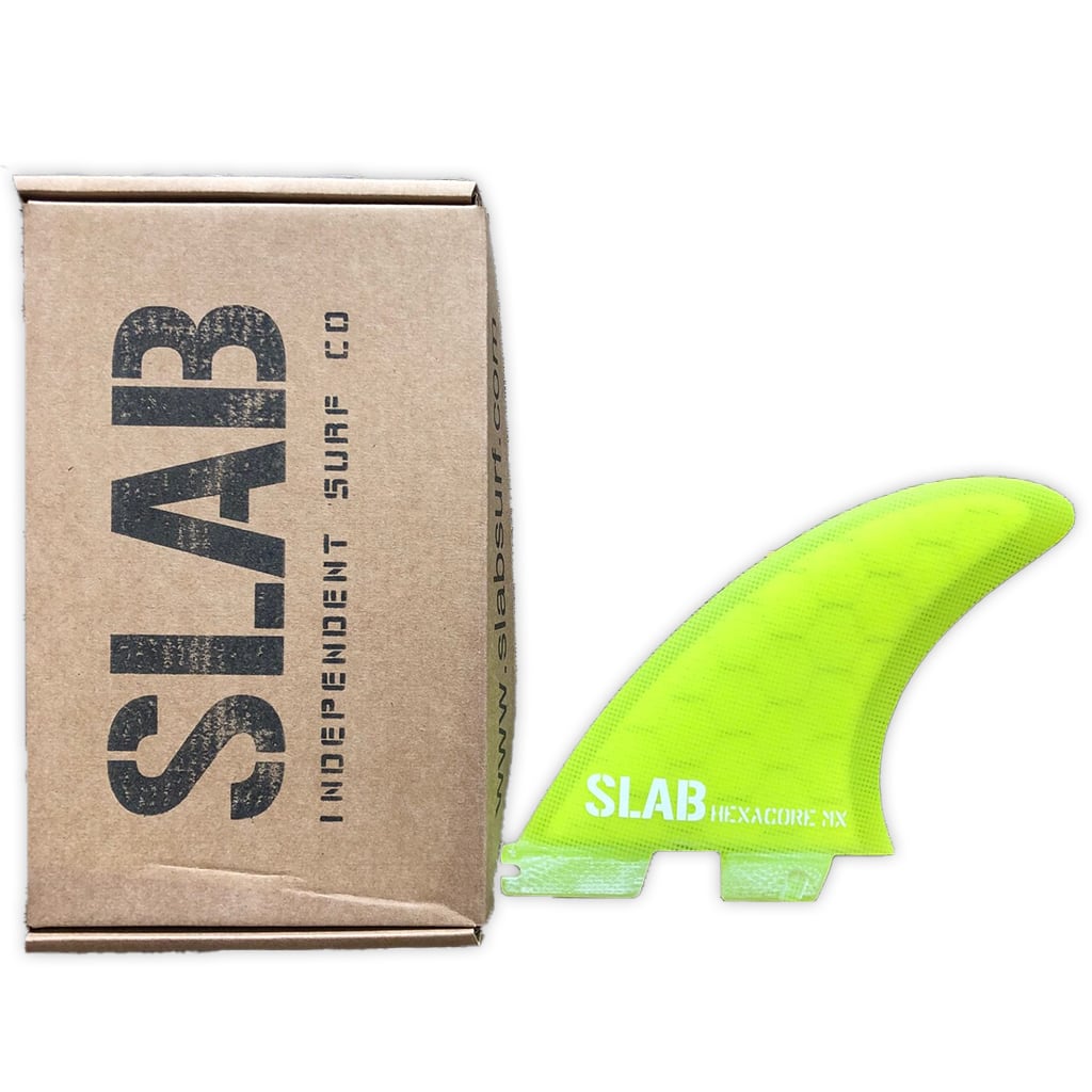 SLAB THRUSTER HEXACORE fins - Full Yellow - 2 Tabs Click