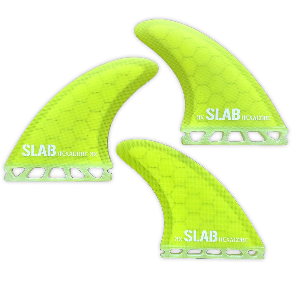 SLAB THRUSTER HEXACORE fins - Full Yellow - Futures