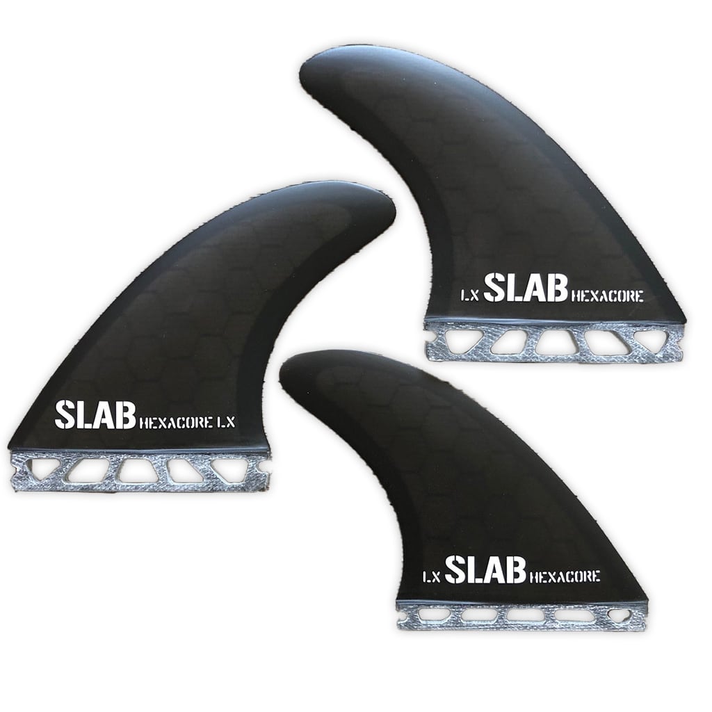 SLAB THRUSTER HEXACORE fins - Full Black - Futures