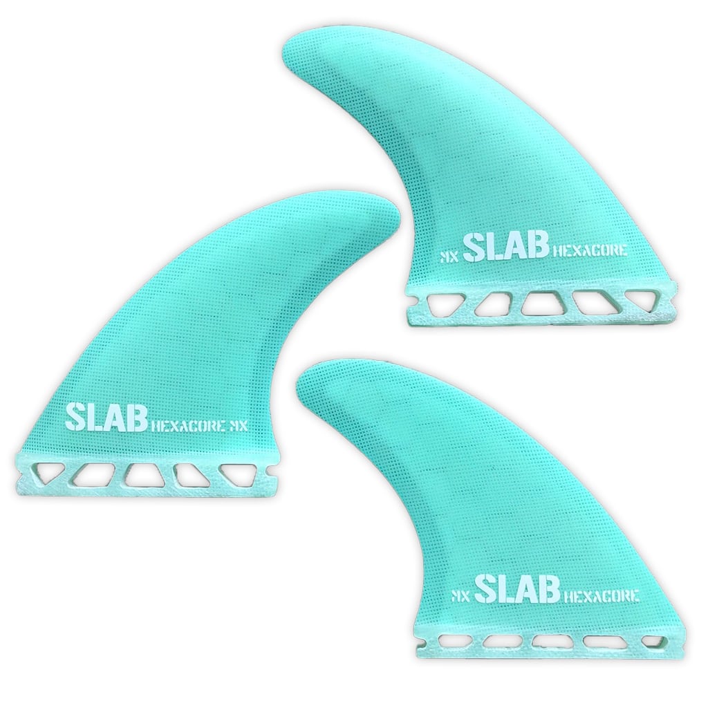 SLAB THRUSTER HEXACORE fins - Full Water Green - Futures