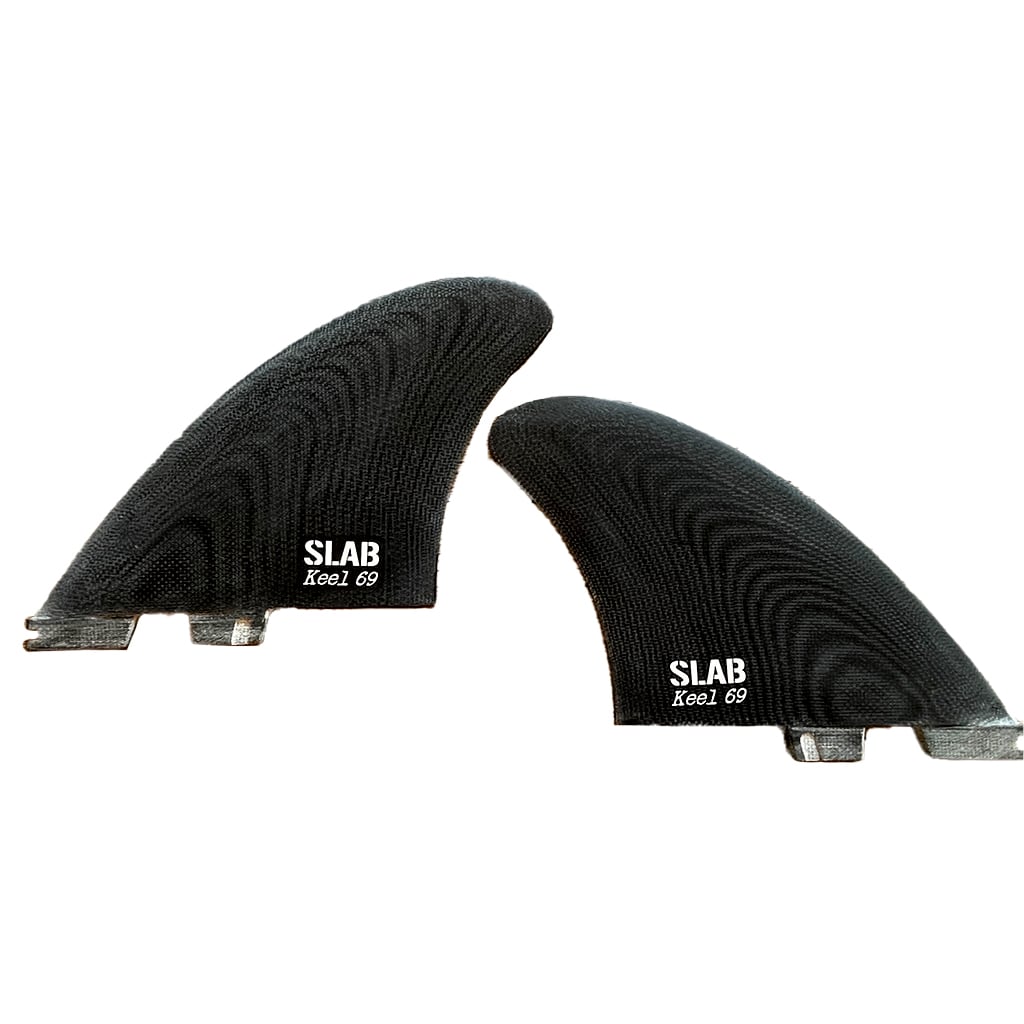 SLAB TWIN KEEL 69 Fins - Black - 2 Tabs Click