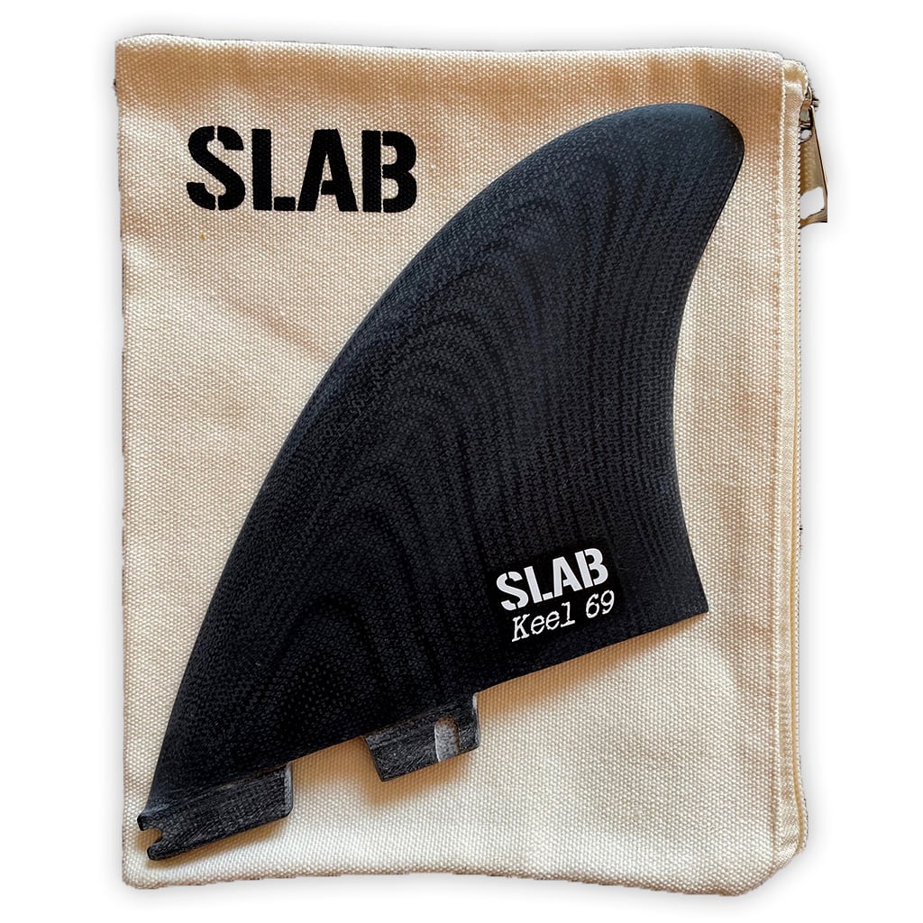 SLAB TWIN KEEL 69 Fins - Black - 2 Tabs Click