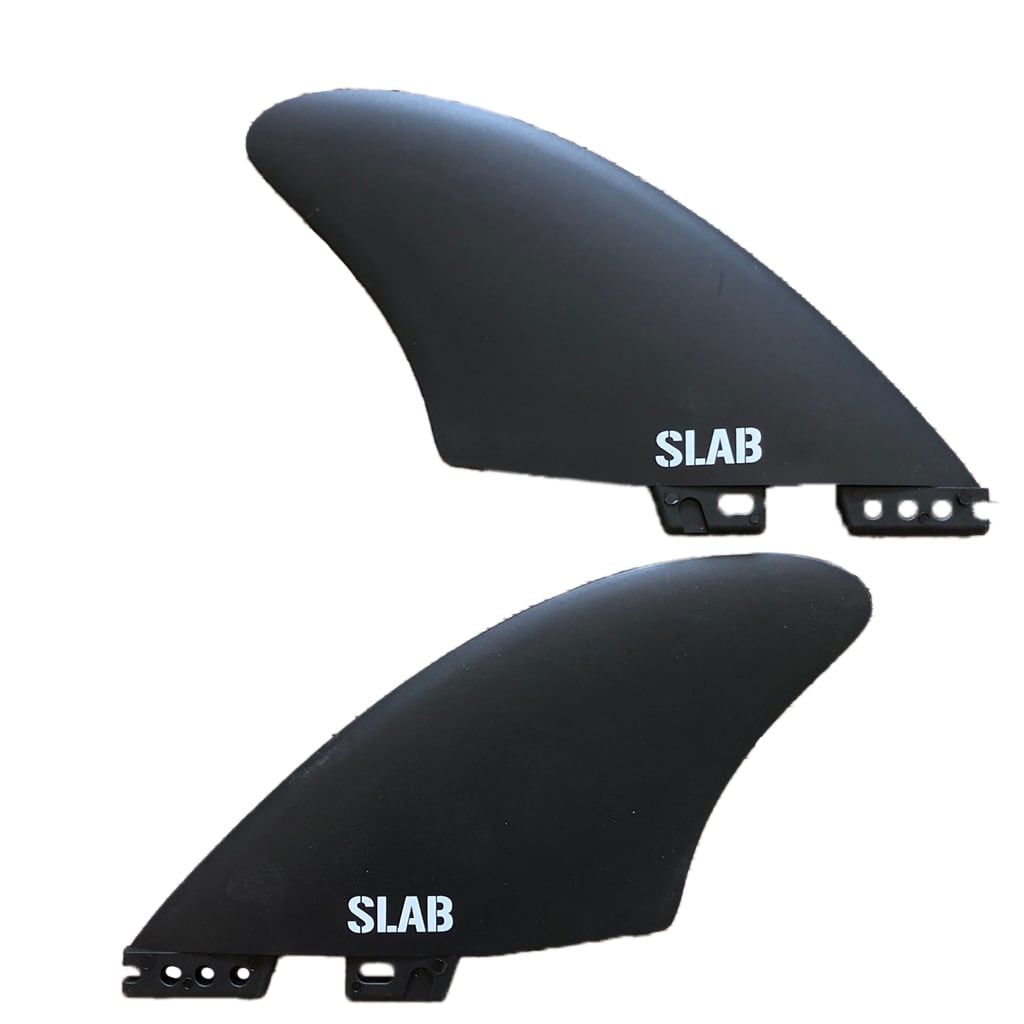 SLAB TWIN KEEL GLASSFLEX Fins - Black - 2 Tabs Click