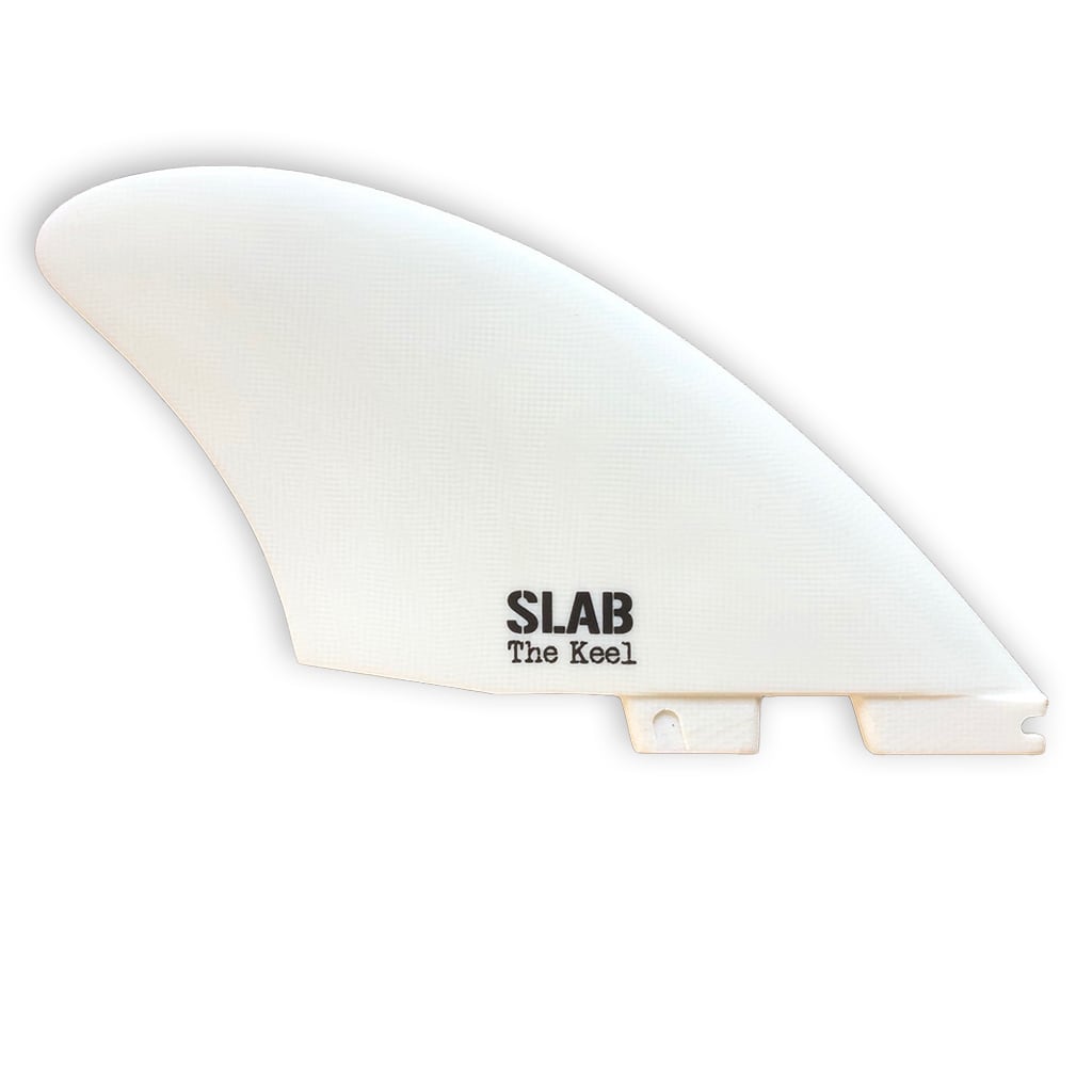SLAB TWIN THE KEEL Retro Fish fins - White - 2 Tabs Click