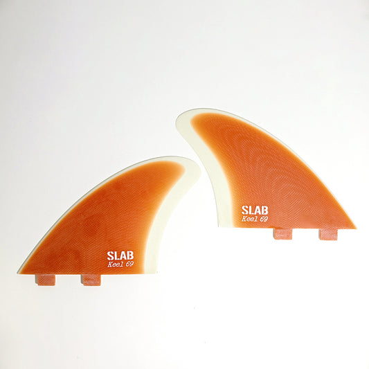 Quillas SLAB TWIN KEEL 69 - Orange/Cream - FCS