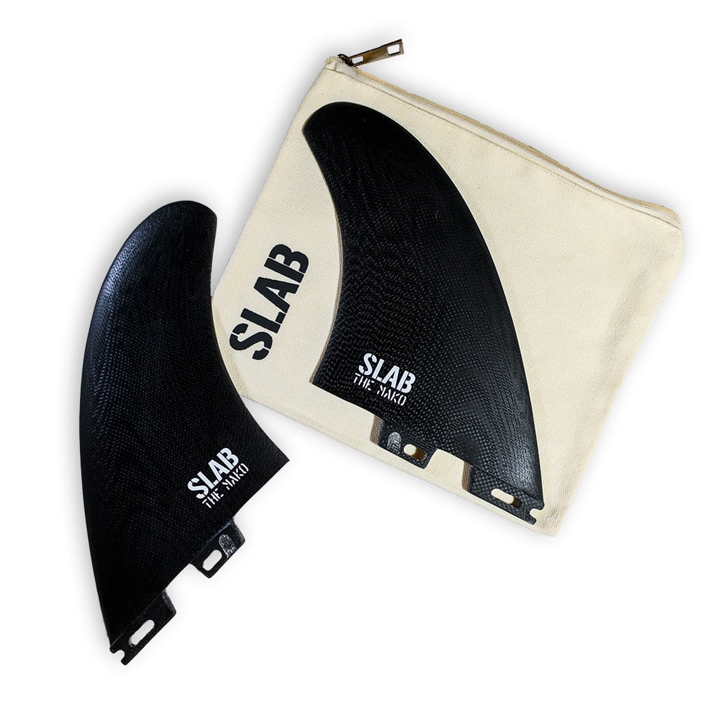 SLAB Twins THE MAKO Fins - Black - 2 Tabs Click