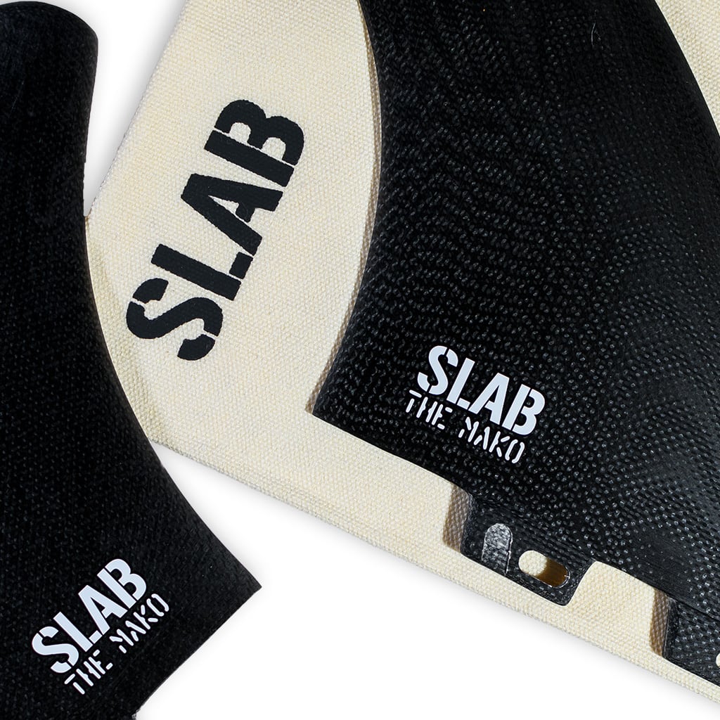 SLAB Twins THE MAKO Fins - Black - 2 Tabs Click