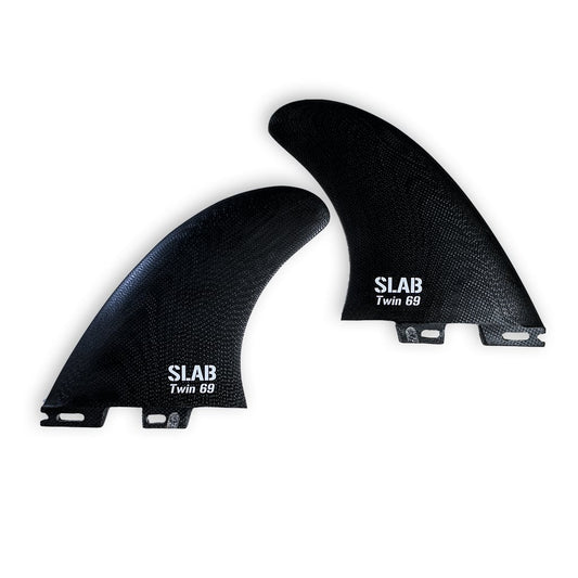 SLAB Twins 69 MR Fins - Black - 2 Tabs Click