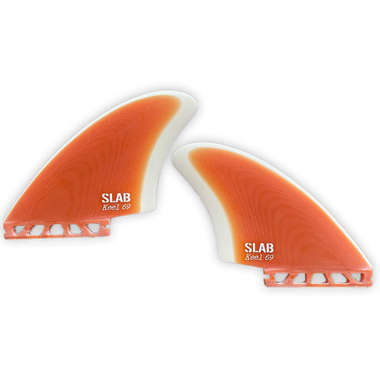SLAB TWIN KEEL 69 Fins - Orange/Cream - Futures