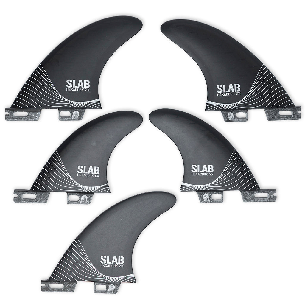Quillas SLAB FIVE FINS ONDA - Black - 2 Tabs Clic