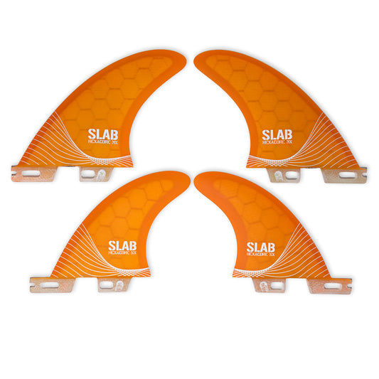 Quillas SLAB QUAD FINS ONDA - Orange - 2Tabs Clic