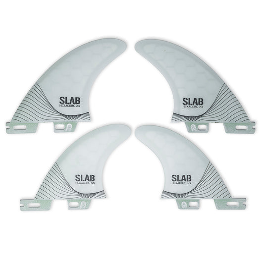 Quillas SLAB QUAD FINS ONDA - White - 2Tabs Clic