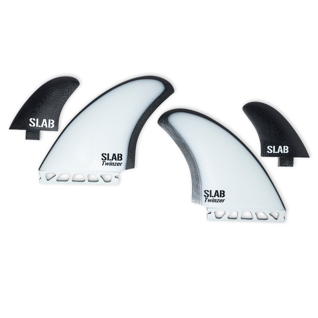 Quillas SLAB TWINZER + CANARDS - Black/White + Black - Futures