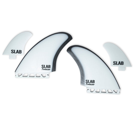 Quillas SLAB TWINZER + CANARDS - Black/White + White - Futures