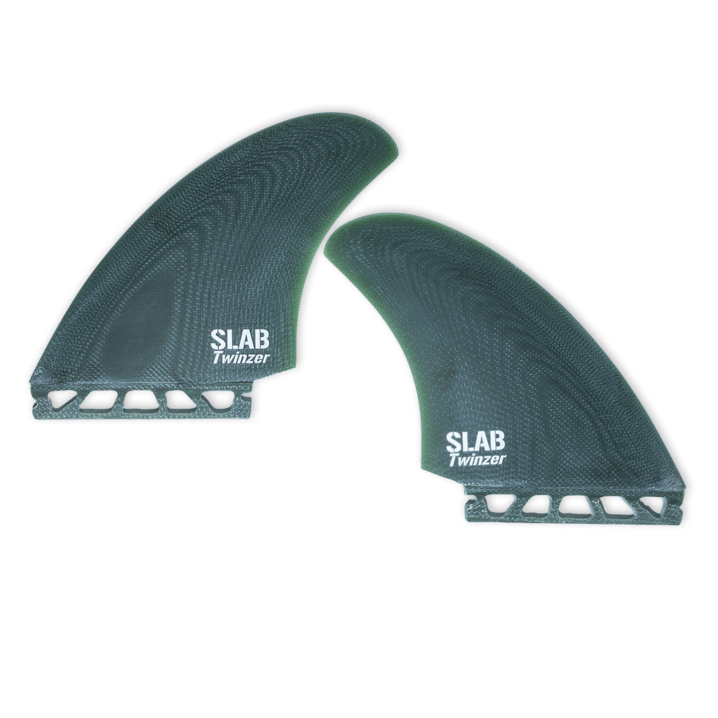 SLAB Twins THE MAKO fins - White/Amber - Futures