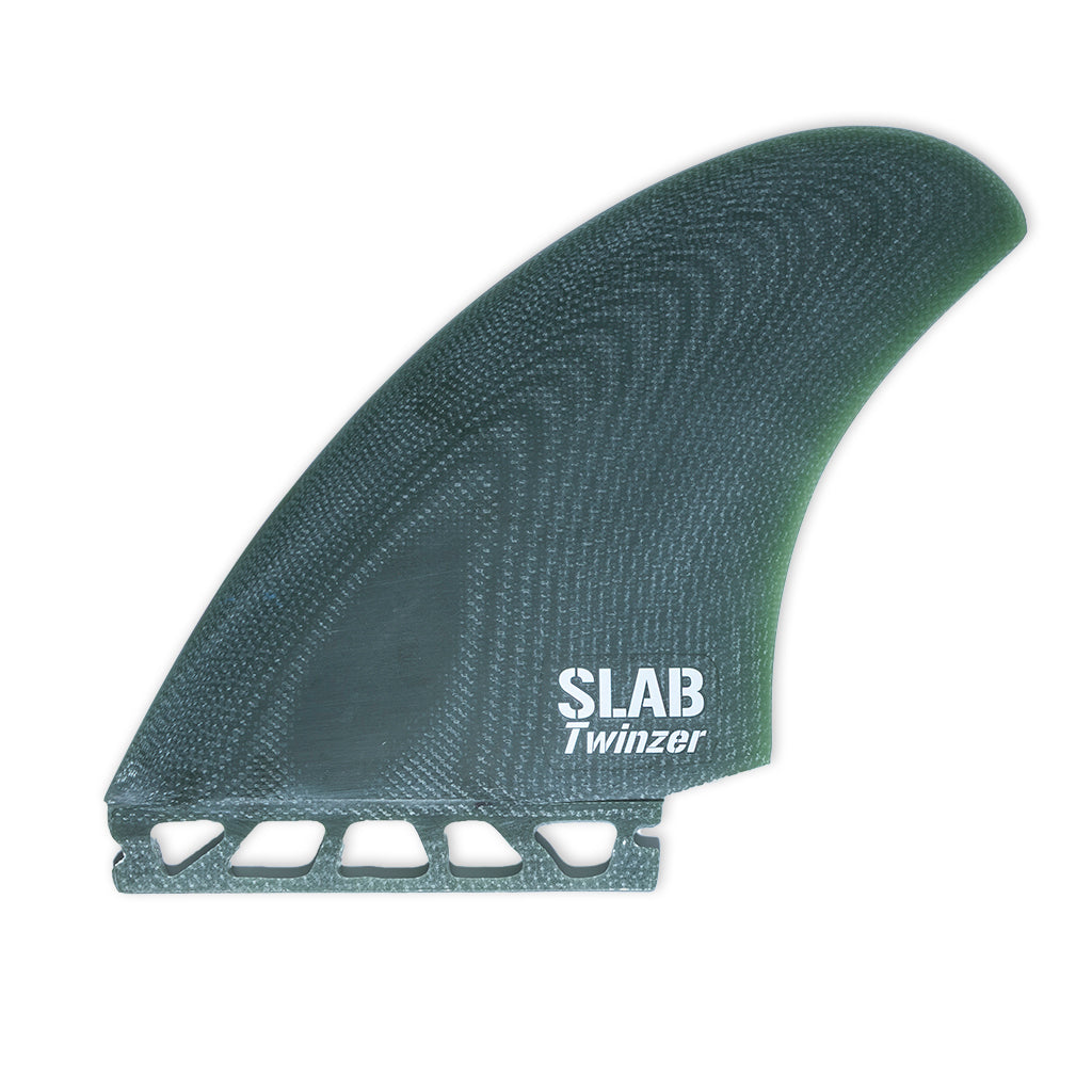 SLAB Twins THE MAKO fins - White/Amber - Futures